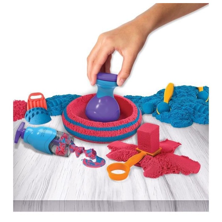 KINETIC SAND - COFFRET SANDISFYING 907 G de sable + 10 MOULES - 604723