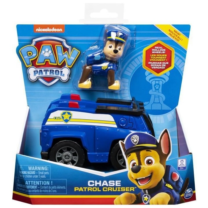 LA PAT' PATROUILLE - Voiture 15 cm + 1 Figurine Chase - 6061799