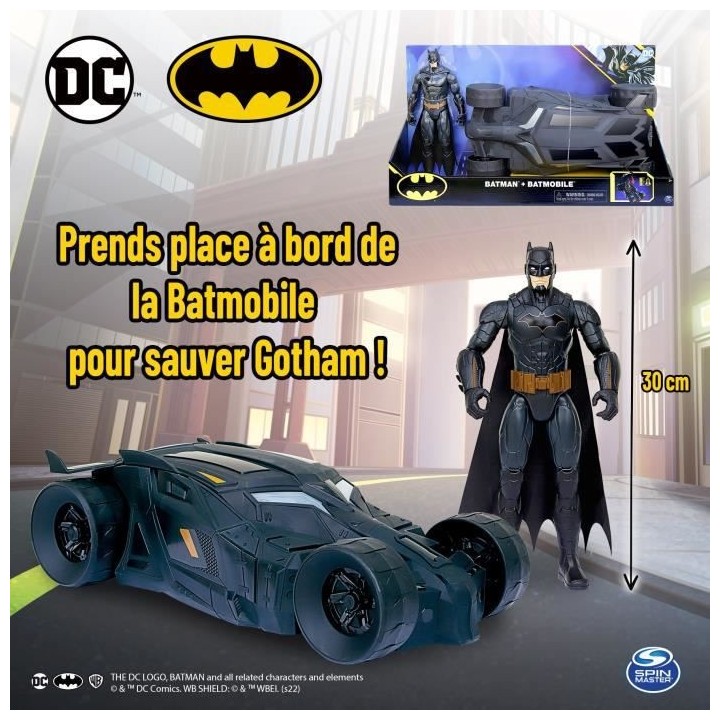 BATMAN - Voiture Batmobile + Figurine Batman 30 cm - 6064628 - Figurin