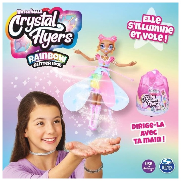 HATCHIMALS CRYSTAL FLYERS RAINBOW GLITTER IDOL
