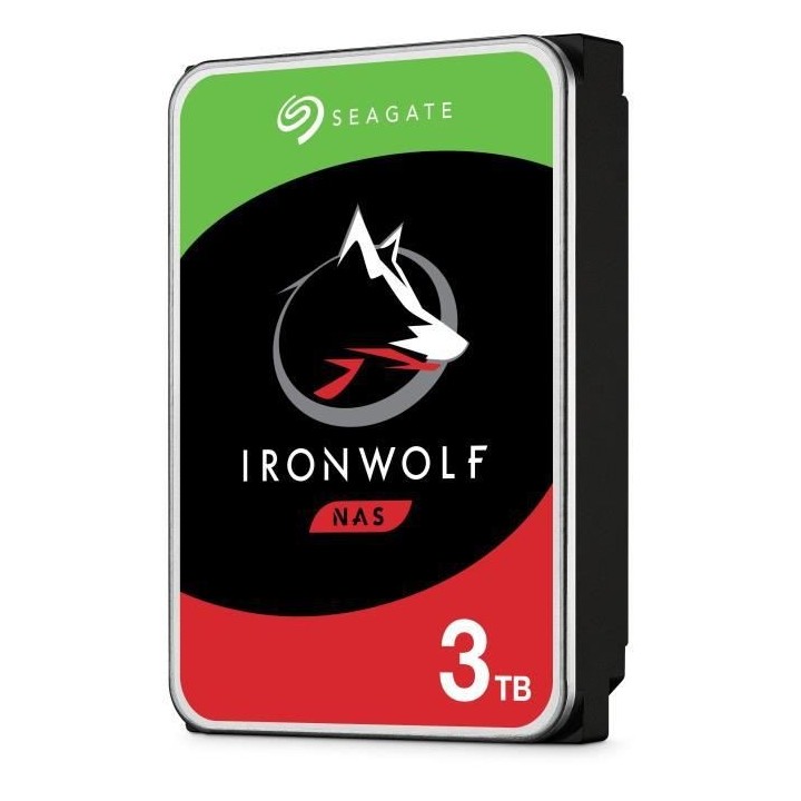 SEAGATE - Disque dur Interne - NAS IronWolf - 3To - 5900 tr/min - 3.5