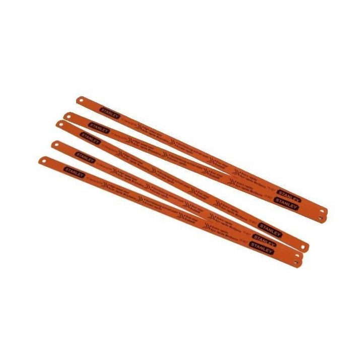 Carte de 5 lames de scie a métaux rubis HSS Moly STANLEY - 0-15-906 -