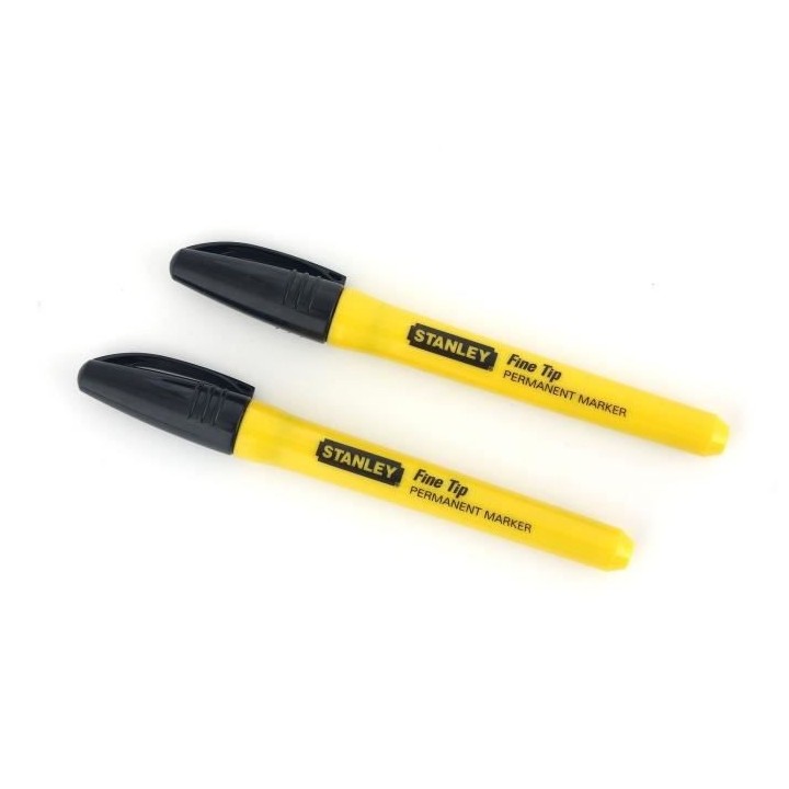 2 marqueurs noir a pointe fine STANLEY - 0-47-317
