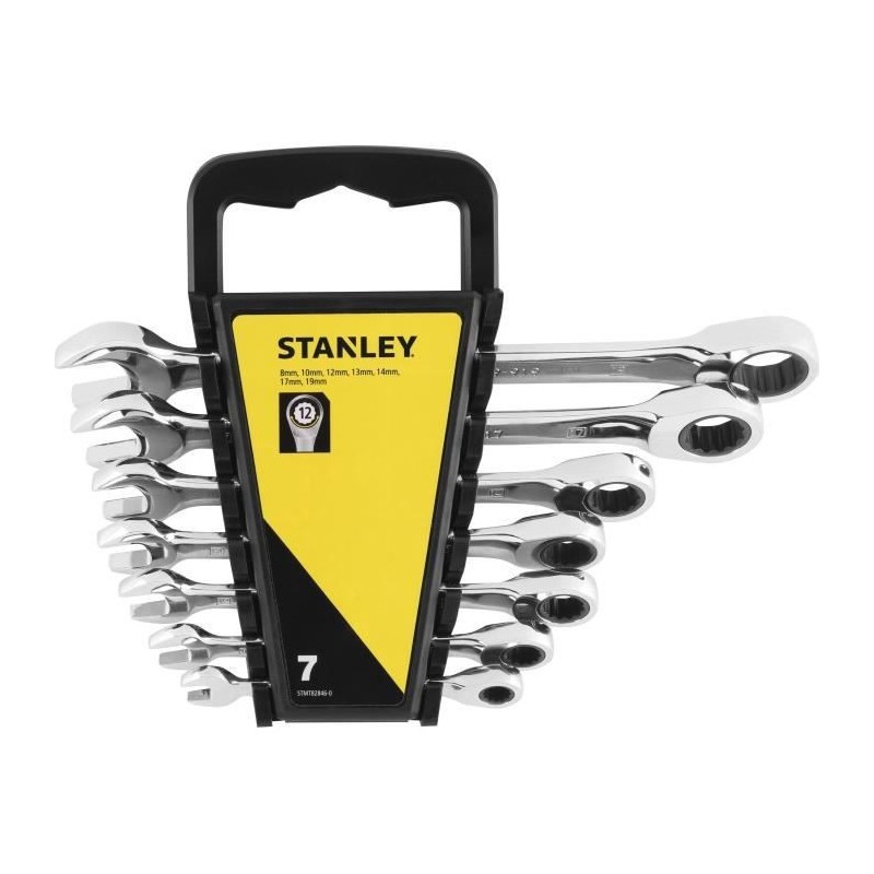 Clé mixte a cliquet de 8 a 19 mm STANLEY - STMT82846-0 - Jeu de 7 pieces