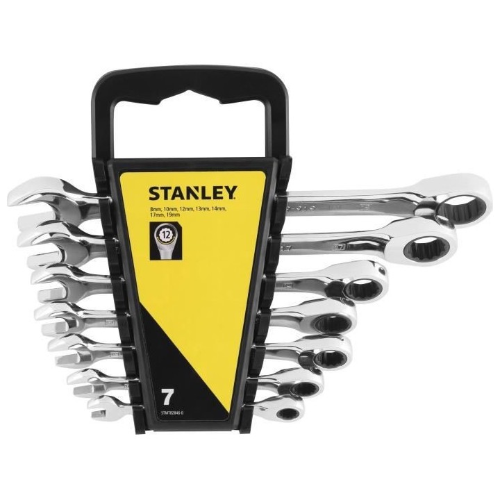 Clé mixte a cliquet de 8 a 19 mm STANLEY - STMT82846-0 - Jeu de 7 pie