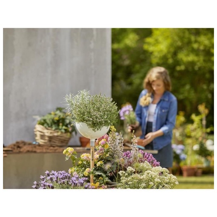 GARDENA ClickUp! Pot de fleurs - Plastique haute qualité - Hauteur 15