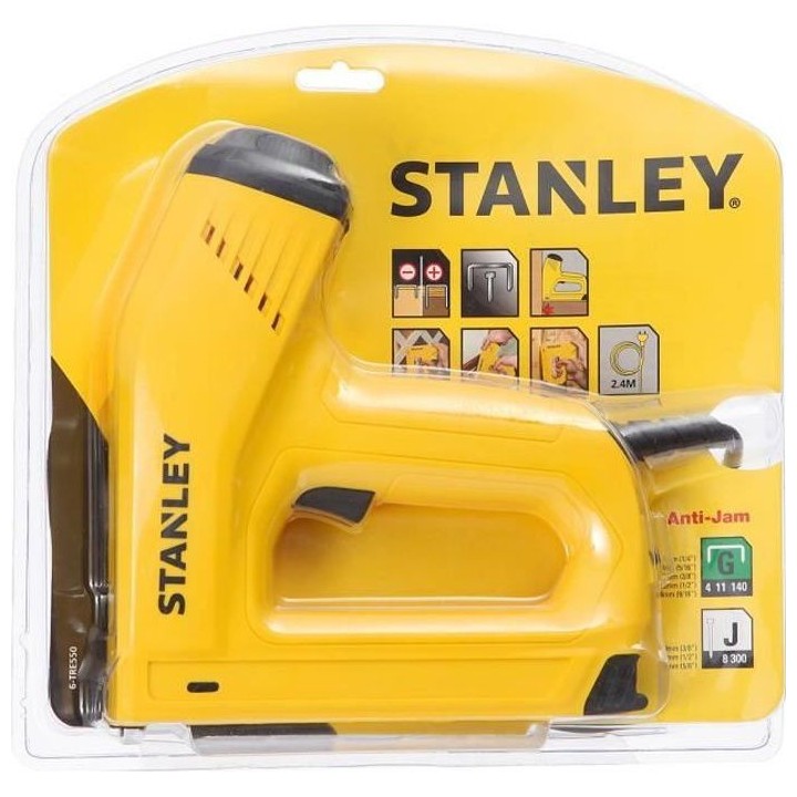 Agrafeuse électrique STANLEY - 6-TRE550 avec câble de 2,5 m pour agr