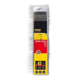 STANLEY 460816 Lot de 50 électrodes rutiles acier - Ø 1,6 mm - L 300