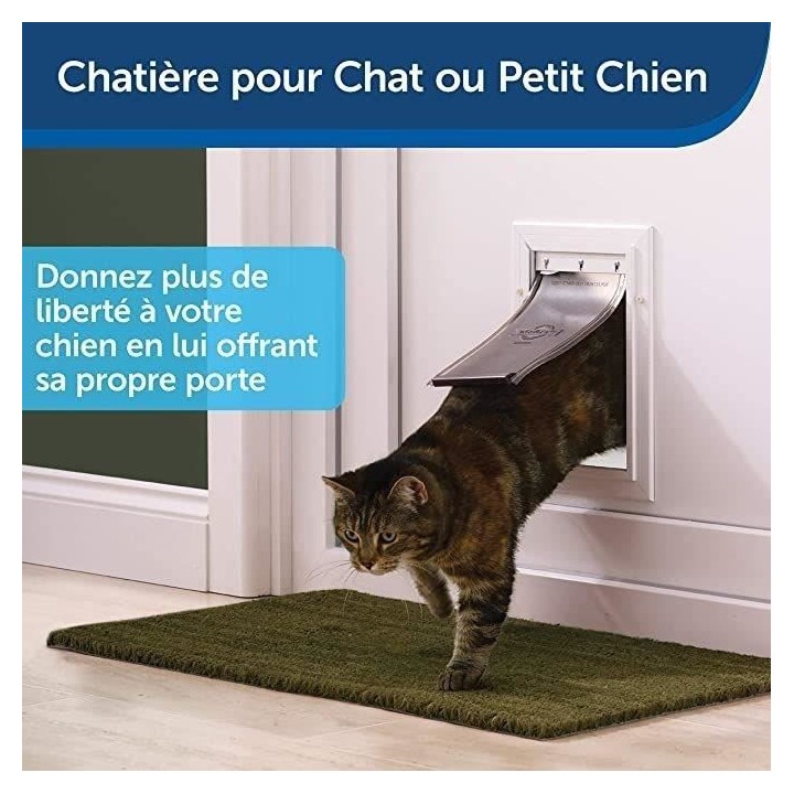 PetSafe - Petite Chatiere Staywell - Cadre en Aluminium pour Chat et P