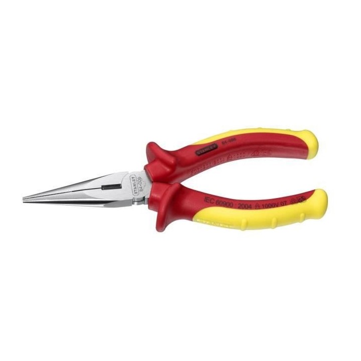 Pince a becs 1/2 ronds longs 160mm STANLEY - 0-84-006 - isolée 1000V
