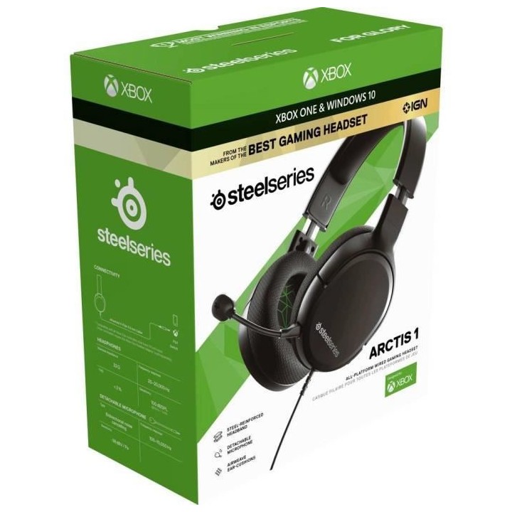Casque-Micro Gaming - STEELSERIES - Arctis 1 - Xbox Series X - Filaire