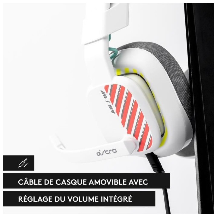 Casque Gaming Filaire - ASTRO A10 - 2e génération avec micro, compat