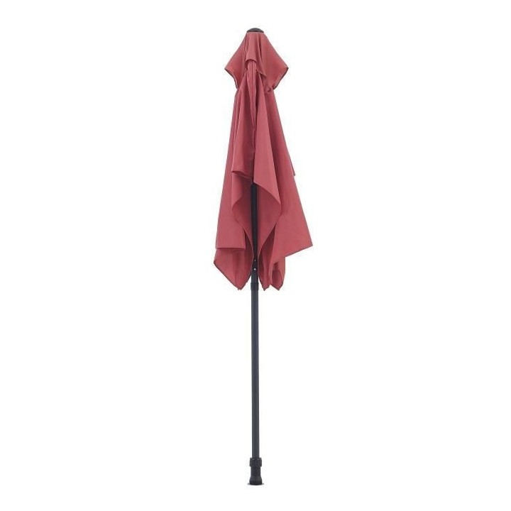 Parasol droit rectangulaire 1,4 x 2,10 m - inclinable & avec manivelle