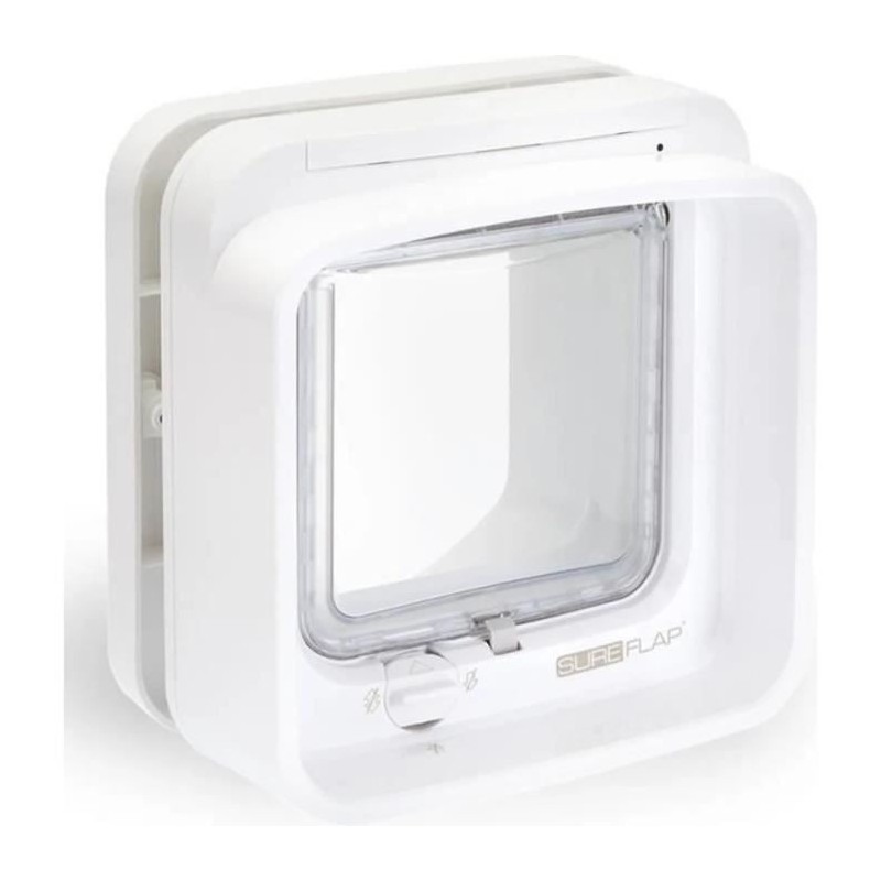 SUREFLAP Chatiere a puce électronique DualScan - Blanc - 142 mm x 120 mm (Mémorisation d'un maximum de 32 puces)