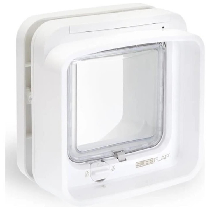 SUREFLAP Chatiere a puce électronique DualScan - Blanc - 142 mm x 120