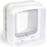 SUREFLAP Chatiere a puce électronique DualScan - Blanc - 142 mm x 120 mm (Mémorisation d'un maximum de 32 puces)