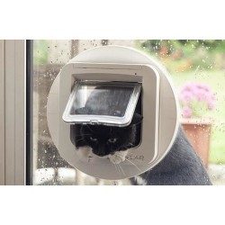 SUREFLAP Chatiere a puce électronique DualScan - Blanc - 142 mm x 120 mm (Mémorisation d'un maximum de 32 puces)