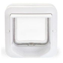 SUREFLAP Chatiere a puce électronique DualScan - Blanc - 142 mm x 120 mm (Mémorisation d'un maximum de 32 puces)