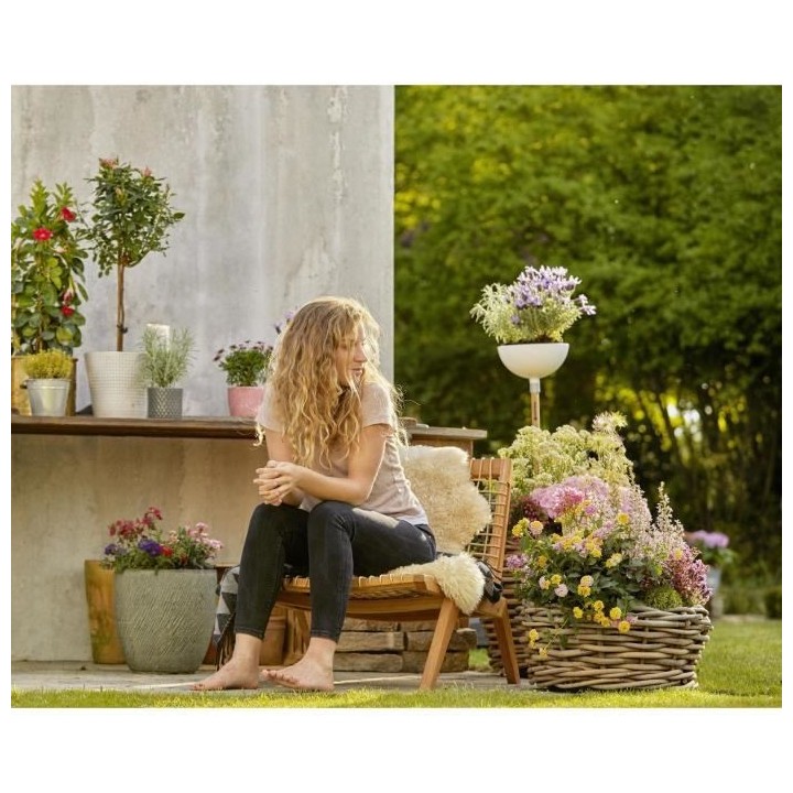 GARDENA ClickUp! Pot de fleurs - Plastique haute qualité - Hauteur 15