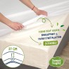 SWEET NIGHT Protege matelas imperméable anti-acariens traitement végétal Greenfirst - 90 x 190/200 cm - Blanc