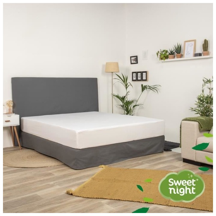 SWEET NIGHT Protege matelas imperméable anti-acariens traitement vég