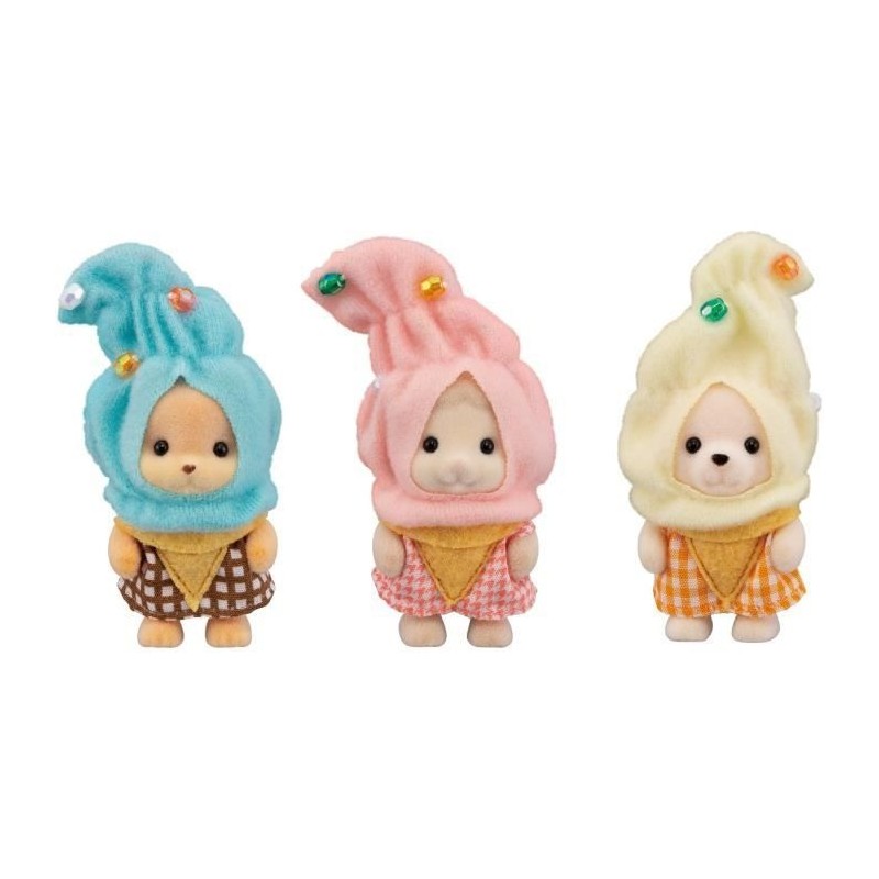 Le trio des bébés en costumes de cremes glacées - SYLVANIAN FAMILIES - 5593 - A partir de 3 ans