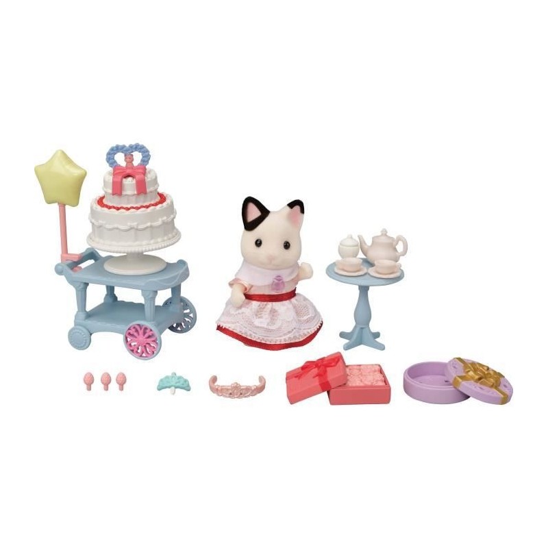 La fille chat bicolore et son goûter d'anniversaire - SYLVANIAN FAMILIES - 5646 - A partir de 3 ans