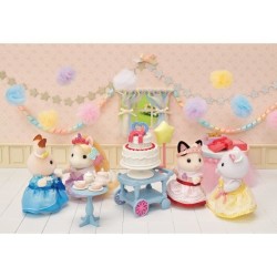 La fille chat bicolore et son goûter d'anniversaire - SYLVANIAN FAMILIES - 5646 - A partir de 3 ans