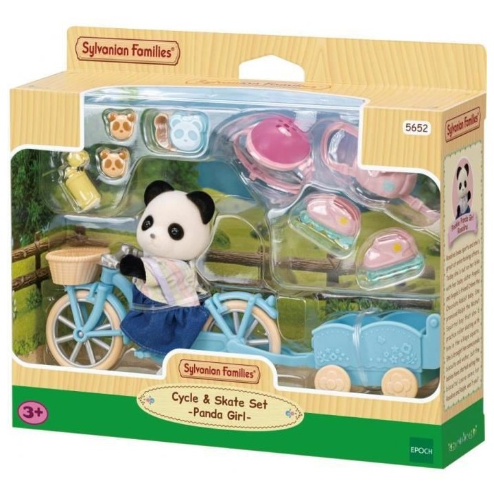 La fille panda, son vélo et sa remorque - SYLVANIAN FAMILIES - 5652 -