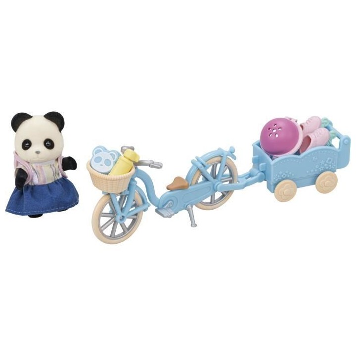 La fille panda, son vélo et sa remorque - SYLVANIAN FAMILIES - 5652 -