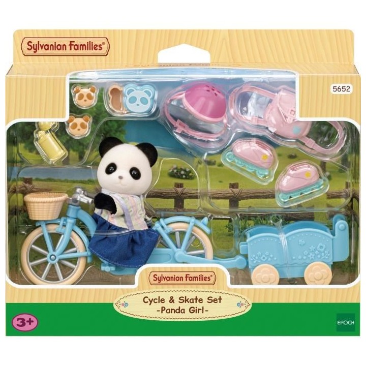 La fille panda, son vélo et sa remorque - SYLVANIAN FAMILIES - 5652 -