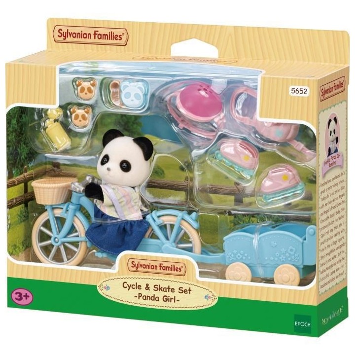 La fille panda, son vélo et sa remorque - SYLVANIAN FAMILIES - 5652 -