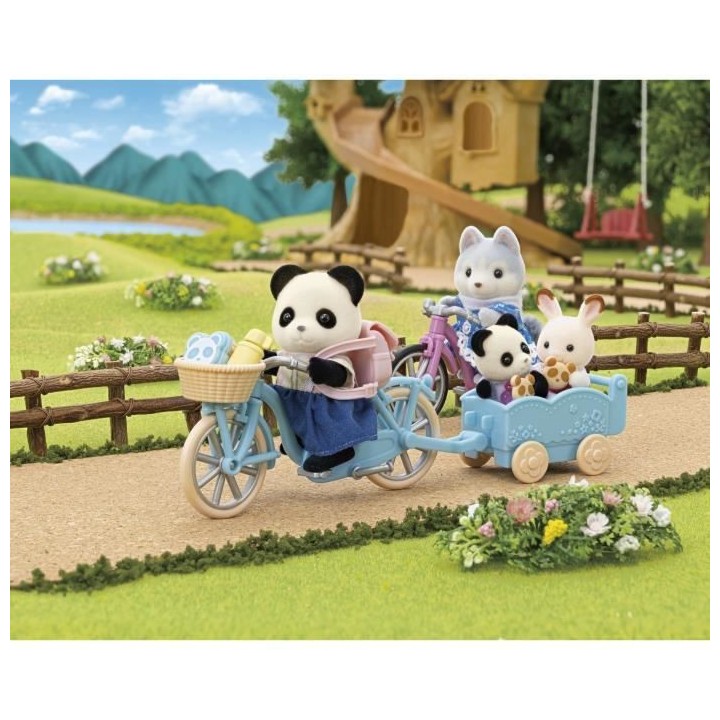 La fille panda, son vélo et sa remorque - SYLVANIAN FAMILIES - 5652 -