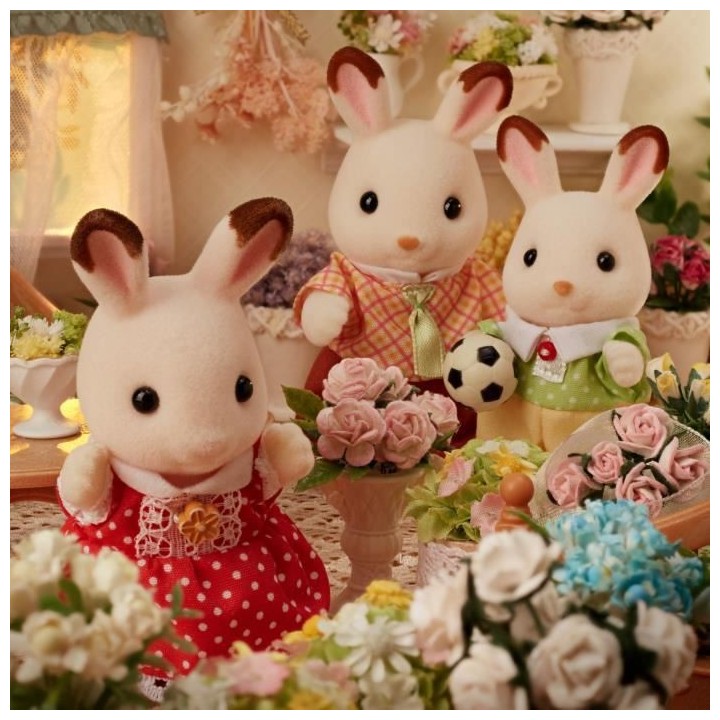 La famille lapin chocolat - SYLVANIAN FAMILIES - 5655 - A partir de 3