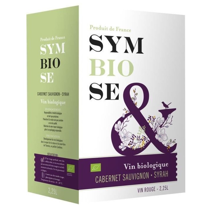 BIB Symbiose Cabernet Sauvignon Vin de France - Vin rouge - Bio