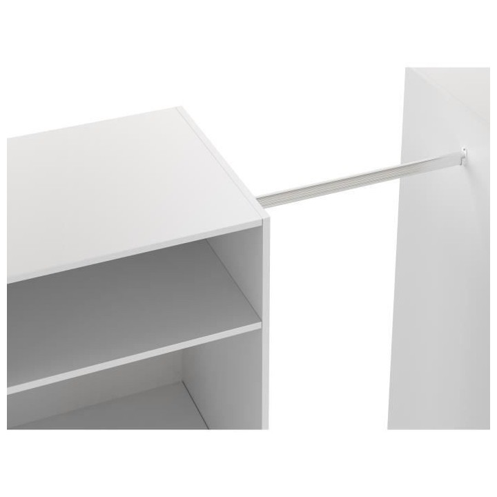Kit dressing 2 colonnes + 2 penderies + 6 tiroirs - Décor blanc - L 1