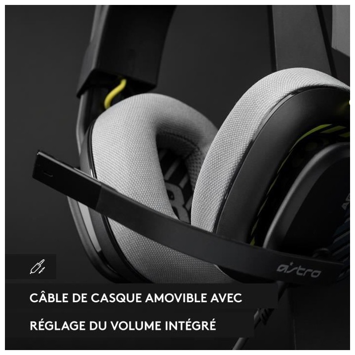 Casque Gaming Filaire - ASTRO A10 - 2e génération avec micro, compat