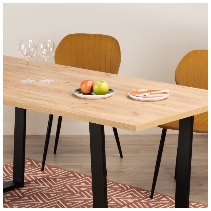 Table a manger - Rectangulaire - Mélamine et métal - Industry - L 18