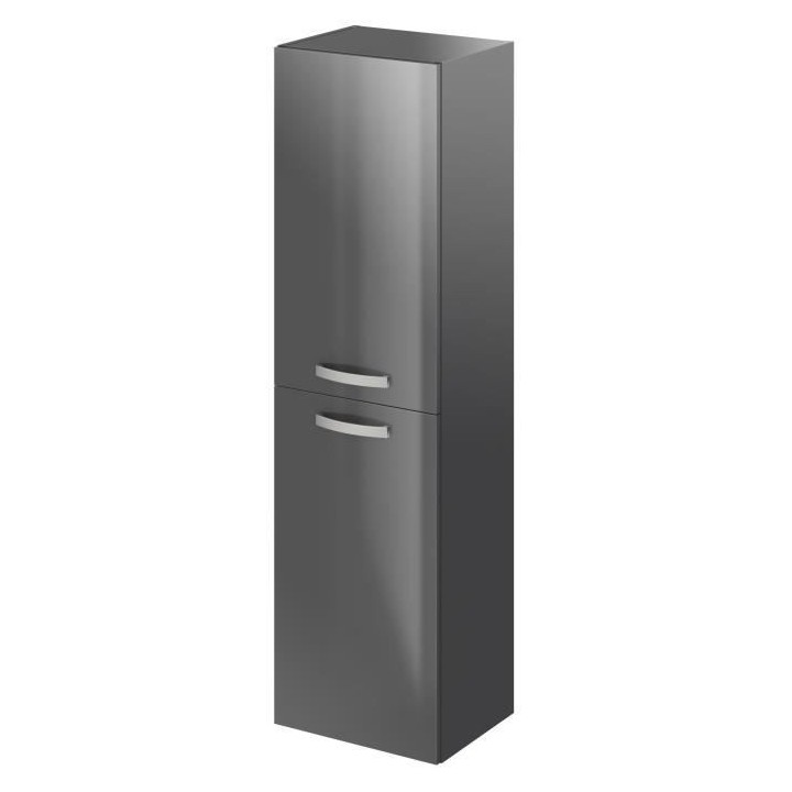 TERRA Colonne de salle de bain L 40 cm - Laqué gris brillant