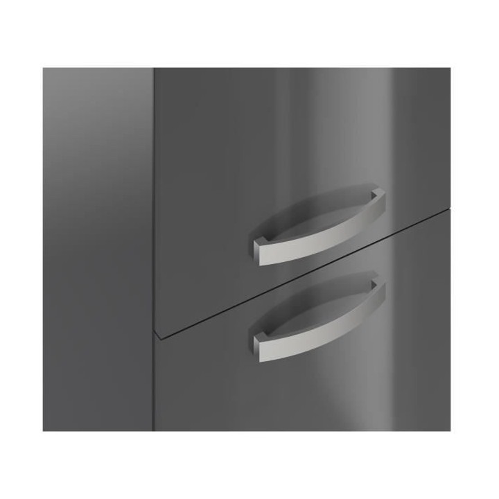 TERRA Colonne de salle de bain L 40 cm - Laqué gris brillant