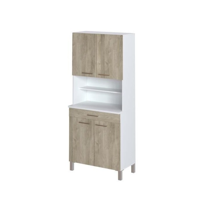 TACOMA Buffet de cuisine L 80 cm - décor chene
