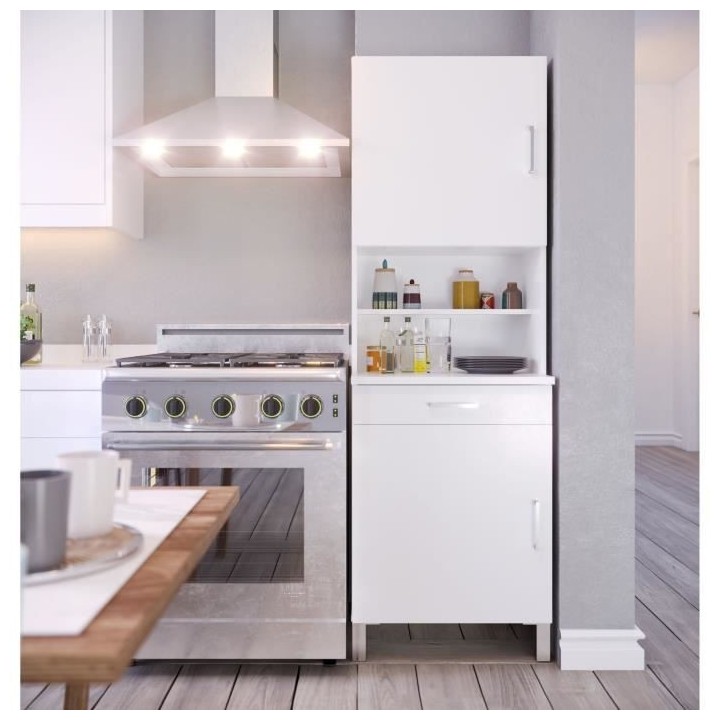 ECO Buffet de cuisine L 60 cm - Blanc mat