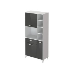 ECO Buffet de cuisine L 80 cm - Gris brillant