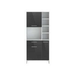 ECO Buffet de cuisine L 80 cm - Gris brillant