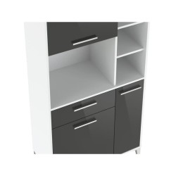 ECO Buffet de cuisine L 80 cm - Gris brillant