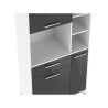 ECO Buffet de cuisine L 80 cm - Gris brillant