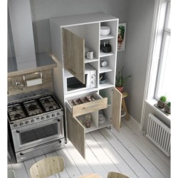 ECO Buffet de cuisine L 80 cm - Décor chene