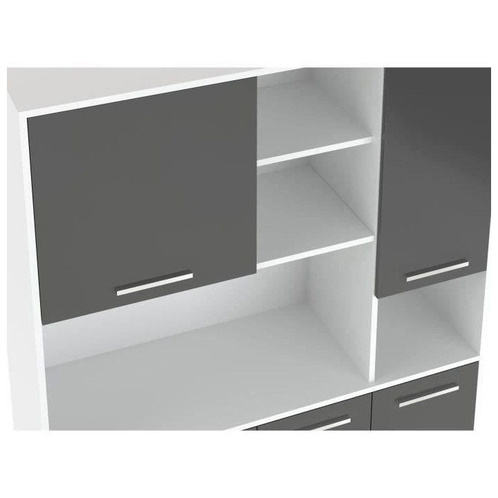 Buffet de cuisine - Gris mat - Style contemporain - 5 portes - ECO - L