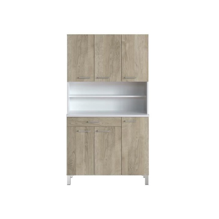 TACOMA Buffet de cuisine L 100 cm - décor chene