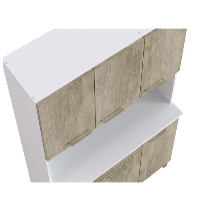 TACOMA Buffet de cuisine L 100 cm - décor chene